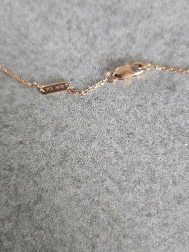 Collier Van Cleef & Arpels Sweet Alhambra - Collier en or rose et cornaline 58 Facettes Jnci36