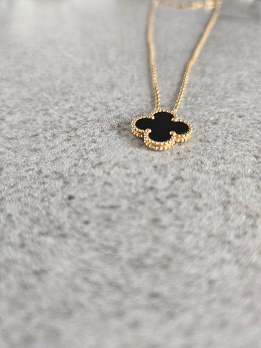 Collier Van Cleef & Arpels Vintage Alhambra - Collier en or jaune et onyx 58 Facettes Jnci38