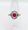 Bague 53.5 Bague Art déco en or 18k avec rubis synthétique et diamants taille rose 58 Facettes A07129
