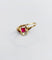 Bague 53.5 Bague Art déco en or 18k avec rubis synthétique et diamants 58 Facettes A07131