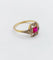 Bague 53.5 Bague Art déco en or 18k avec rubis synthétique et diamants 58 Facettes A07131