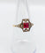 Bague 53.5 Bague Art déco en or 18k avec rubis synthétique et diamants 58 Facettes A07131