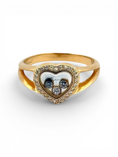 Bague 60 Chopard Happy Diamonds - Bague en or jaune 18 carats et diamants 58 Facettes Cho