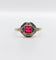 Bague 55.5 Bague Art déco en or jaune 18k et verre rouge (vers 1920) 58 Facettes A07132