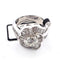 Bague 54 Bague bande en or blanc 18 ct avec diamants 58 Facettes 294/26 Z