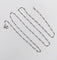 Collier Art déco - Chaîne gourmette alternée en platine 42,5 cm 58 Facettes A07144