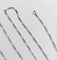 Collier Art déco - Chaîne gourmette alternée en platine 42,5 cm 58 Facettes A07144