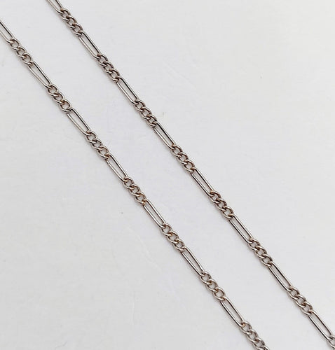 Collier Art déco - Chaîne gourmette alternée en platine 42,5 cm 58 Facettes A07144