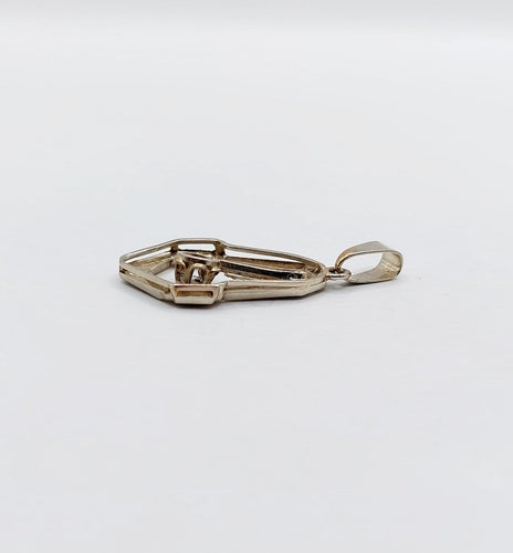 Pendentif Pendentif Art déco en or blanc 18k, platine et diamant taille rose 58 Facettes A07145