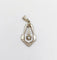 Pendentif Pendentif Art déco en or blanc 18k, platine et diamant taille rose 58 Facettes A07145