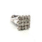 Bague 54 Bague vintage à damier en or blanc 18 ct et diamants 58 Facettes 628 T A