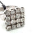 Bague 54 Bague vintage à damier en or blanc 18 ct et diamants 58 Facettes 628 T A