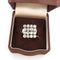 Bague 54 Bague vintage à damier en or blanc 18 ct et diamants 58 Facettes 628 T A