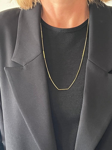 Collier Collier - Maille gourmette alternée en or jaune 18 carats 58 Facettes 49
