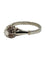Bague 53 Bague en or blanc 18K et platine 950 sertie d’un diamant 58 Facettes 1890