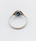 Bague 57 Bague Art déco en or blanc 18k et verre bleu (circa 1920) 58 Facettes A07151