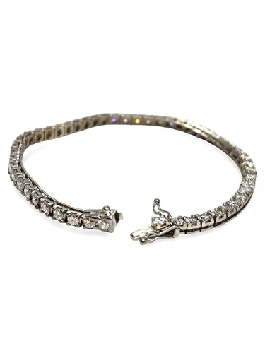 Bracelet Bracelet rivière en or blanc 18K et diamants env. 5 ct 58 Facettes 1896