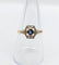 Bague 57.5 Bague Art déco en or 18k et verre bleu (circa 1920) 58 Facettes A07152
