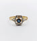 Bague 57.5 Bague Art déco en or 18k et verre bleu (circa 1920) 58 Facettes A07152