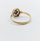 Bague 57.5 Bague Art déco en or 18k et verre bleu (circa 1920) 58 Facettes A07152