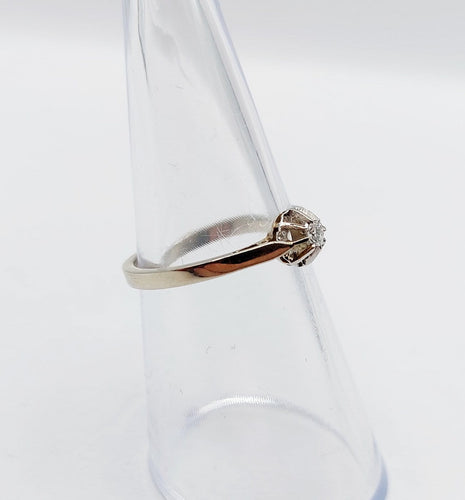 Bague 50.5 Bague solitaire Art déco en or blanc 18k, platine et diamant 58 Facettes A07169