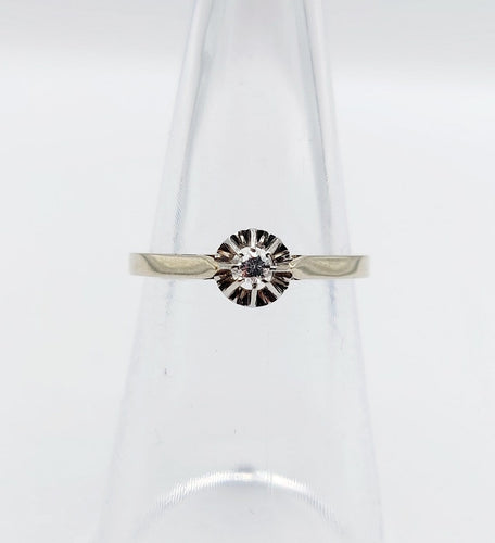 Bague 50.5 Bague solitaire Art déco en or blanc 18k, platine et diamant 58 Facettes A07169