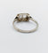 Bague 55 Bague tank Art déco en or blanc 18k et spinelles synthétiques 58 Facettes A07170