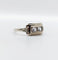 Bague 55 Bague tank Art déco en or blanc 18k et spinelles synthétiques 58 Facettes A07170