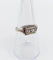 Bague 55 Bague tank Art déco en or blanc 18k et spinelles synthétiques 58 Facettes A07170