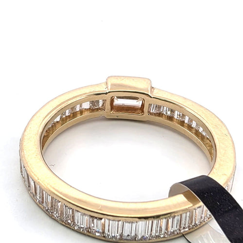 Bague 57 Bague veretta - Or jaune 18 kt et diamants baguette 58 Facettes 294/26 Q
