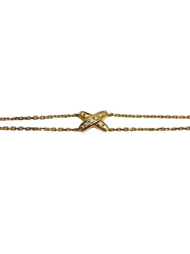 Bracelet Chaumet Liens - Bracelet en or jaune 18K et diamants 0,23 ct 58 Facettes 1924