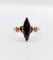 Bague 60 Bague marquise - Grenat taille navette en or rose 18k sur paillons 58 Facettes A07199