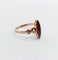Bague 60 Bague marquise - Grenat taille navette en or rose 18k sur paillons 58 Facettes A07199