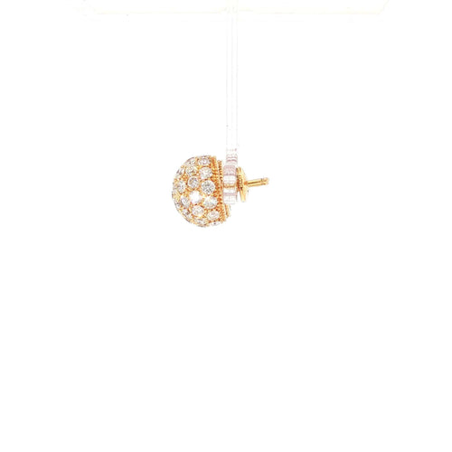 Boucles d'oreilles De Grisogono - Boucles d’oreilles boule en or rose 18 carats et diamants 58 Facettes 2.19428