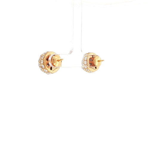 Boucles d'oreilles De Grisogono - Boucles d’oreilles boule en or rose 18 carats et diamants 58 Facettes 2.19428