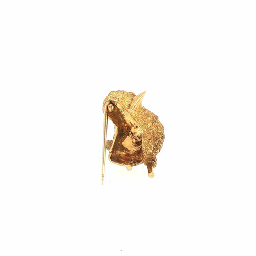 Broche Cartier - Broche oiseau vintage en or jaune 18 carats, rubis et diamants 58 Facettes 2.19476