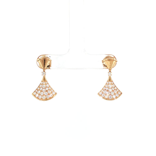 Boucles d'oreilles Bvlgari Divas' Dream - Boucles d'oreilles en or rose et diamants 58 Facettes 2.19458