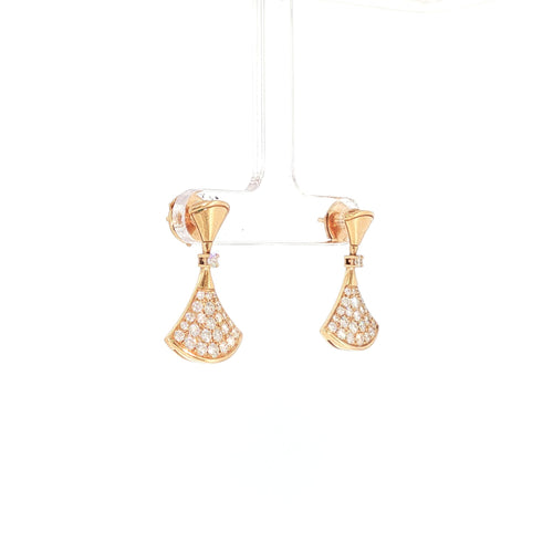 Boucles d'oreilles Bvlgari Divas' Dream - Boucles d'oreilles en or rose et diamants 58 Facettes 2.19458