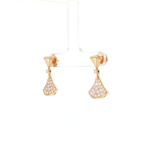 Boucles d'oreilles Bvlgari Divas' Dream - Boucles d'oreilles en or rose et diamants 58 Facettes 2.19458