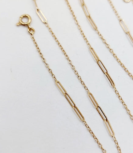 Collier Chaîne vintage - Forçat en or jaune 18k, mailles agrafes alternées 42 cm 58 Facettes A07204