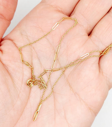 Collier Chaîne vintage - Forçat en or jaune 18k, mailles agrafes alternées 42 cm 58 Facettes A07204
