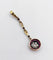 Pendentif Pendentif cible Art déco en or 18k et platine, diamants et rubis synthétiques 58 Facettes A07207