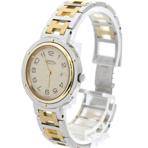 Montre Hermès Clipper - Montre quartz en acier inoxydable et métal plaqué 58 Facettes s05w0trwq1