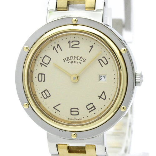 Montre Hermès Clipper - Montre quartz en acier inoxydable et métal plaqué 58 Facettes s05w0trwq1