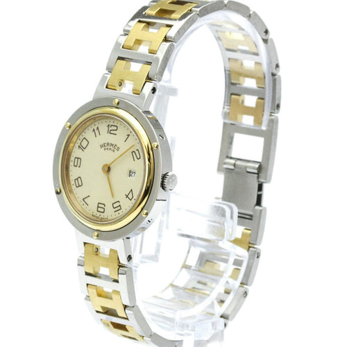 Montre Hermès Clipper - Montre quartz en acier inoxydable et métal plaqué 58 Facettes joxmxbipj0