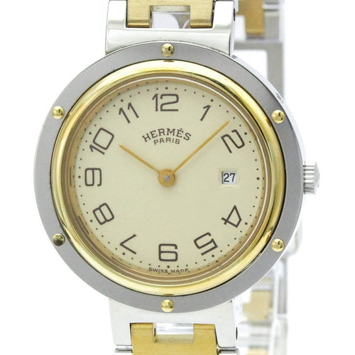 Montre Hermès Clipper - Montre quartz en acier inoxydable et métal plaqué 58 Facettes joxmxbipj0