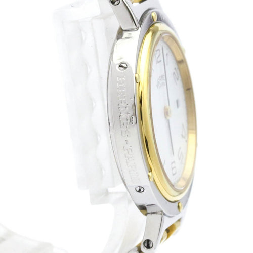 Hermès Clipper - Montre quartz en acier inoxydable avec métal plaqué