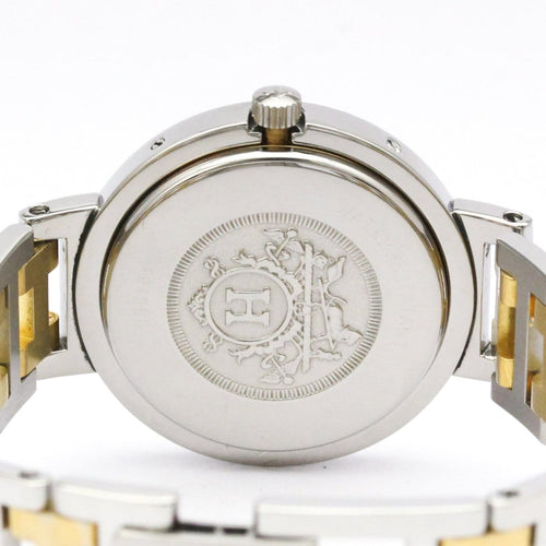Hermès Clipper - Montre quartz en acier inoxydable avec métal plaqué