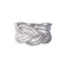Bague 60.5 Bague tressée en or blanc 18 carats et diamants 58 Facettes 1781