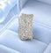 Bague 60.5 Bague tressée en or blanc 18 carats et diamants 58 Facettes 1781